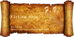 Firling Vita névjegykártya